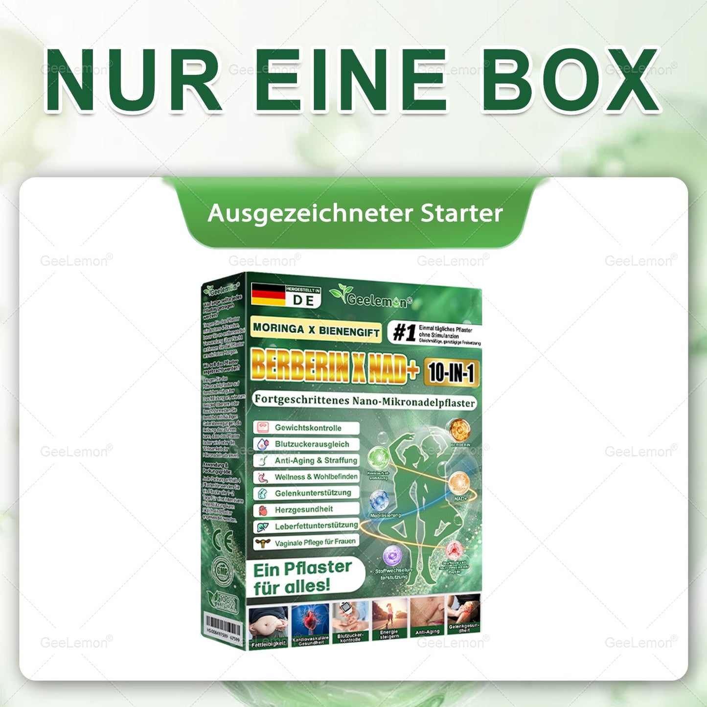 🇩🇪 Offizieller deutscher Shop | Geelemon® Moringa · Berberin × NAD+ 𝟏𝟎-𝐢𝐧-𝟏 𝐀𝐝𝐯𝐚𝐧𝐜𝐞𝐝 𝐍𝐚𝐧𝐨-𝐌𝐢𝐤𝐫𝐨𝐧𝐚𝐝𝐞𝐥-𝐏𝐚𝐭𝐜𝐡 — 𝐄𝐢𝐧𝐦𝐚𝐥 𝐭ä𝐠𝐥𝐢𝐜𝐡, 𝐬𝐢𝐜𝐡𝐭𝐛𝐚𝐫𝐞 𝐄𝐫𝐠𝐞𝐛𝐧𝐢𝐬𝐬𝐞 𝐢𝐧 𝟕 𝐓𝐚𝐠𝐞𝐧