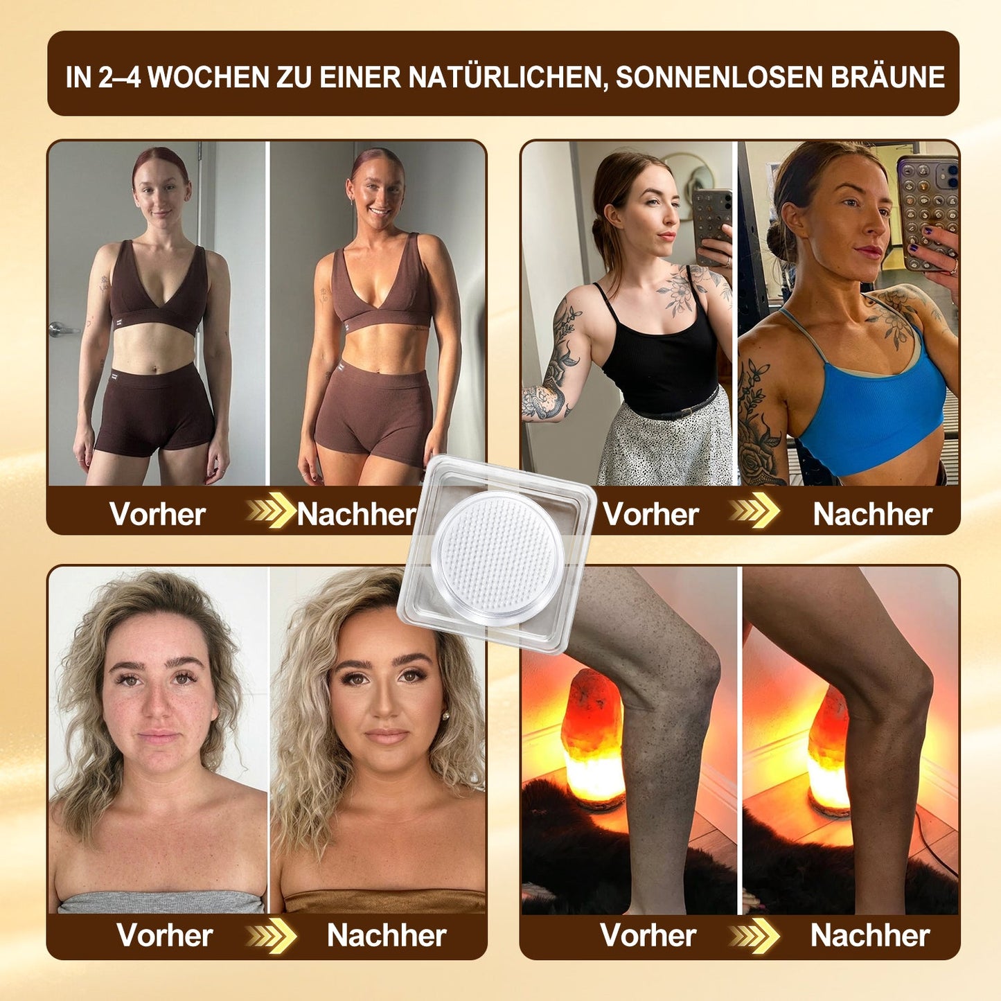 Offizieller Shop | ☀️☀️ Hiskin® Sunless Instant Bronze Tanning Microneedle Patch 🇩🇪  (Nur einmal täglich anwenden)  ✨ Sichtbar bronzene Bräune in nur 7 Tagen  ✅ Keine UV-Strahlung, kein Orangestich, keine Streifenbildung, kein DHA, kein Aufwand.