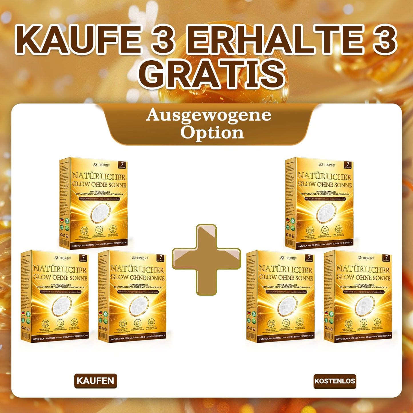 Offizieller Shop | ☀️☀️ Hiskin® Sunless Instant Bronze Tanning Microneedle Patch 🇩🇪  (Nur einmal täglich anwenden)  ✨ Sichtbar bronzene Bräune in nur 7 Tagen  ✅ Keine UV-Strahlung, kein Orangestich, keine Streifenbildung, kein DHA, kein Aufwand.