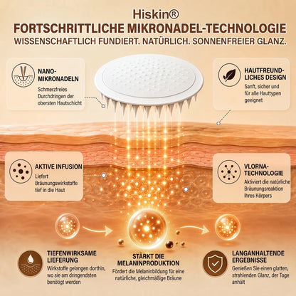 Offizieller Shop | ☀️☀️ Hiskin® Sunless Instant Bronze Tanning Microneedle Patch 🇩🇪  (Nur einmal täglich anwenden)  ✨ Sichtbar bronzene Bräune in nur 7 Tagen  ✅ Keine UV-Strahlung, kein Orangestich, keine Streifenbildung, kein DHA, kein Aufwand.