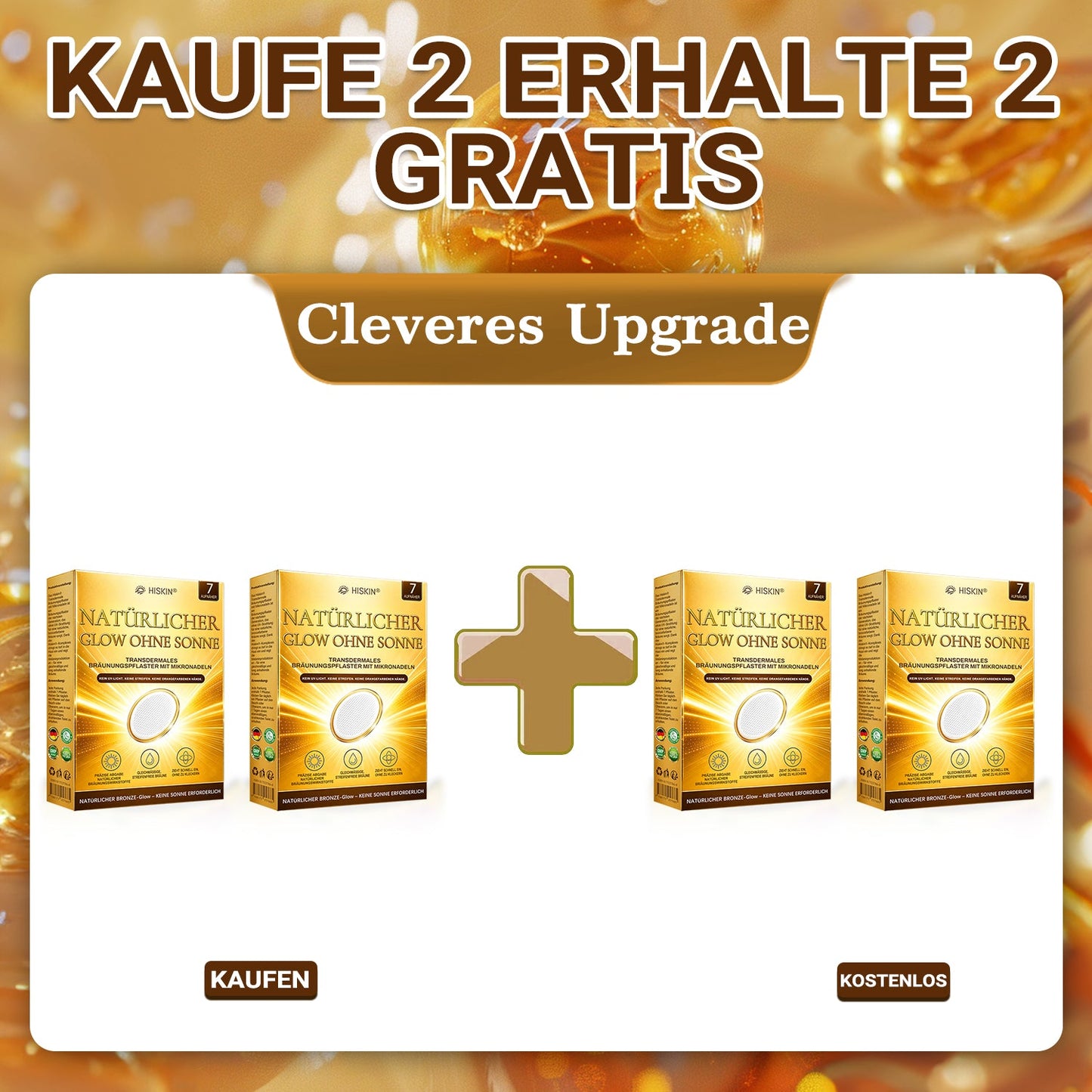 Offizieller Shop | ☀️☀️ Hiskin® Sunless Instant Bronze Tanning Microneedle Patch 🇩🇪  (Nur einmal täglich anwenden)  ✨ Sichtbar bronzene Bräune in nur 7 Tagen  ✅ Keine UV-Strahlung, kein Orangestich, keine Streifenbildung, kein DHA, kein Aufwand.